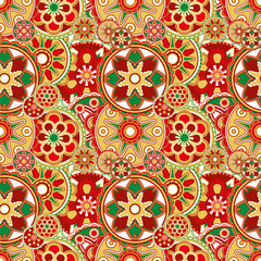 Mandala abstract seamless pattern