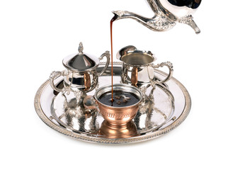 Traditional Serving Turkish coffee