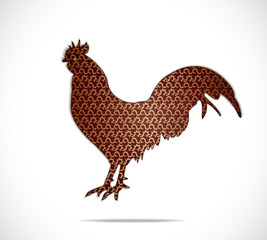 Abstract colorful rooster.