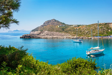 Ladiko Bay. Rhodes, Greece, EU