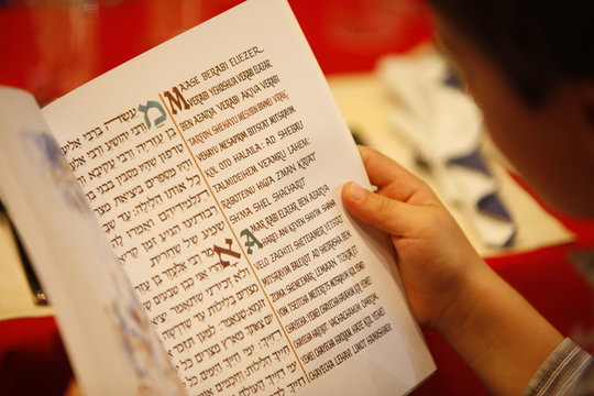 Pessah Haggada reading, Paris, France