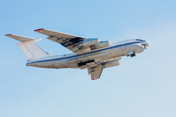 Fototapeta na wymiar Wide body cargo plane in the air