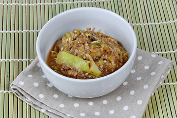 Green chili dip as Nam Prik Num served.