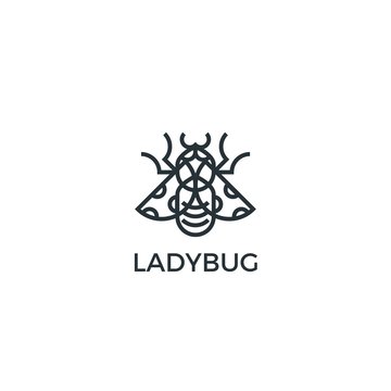 Outline Isolated Ladybug Logo