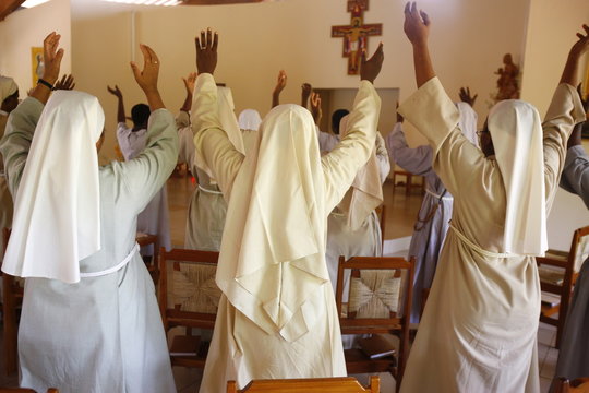 Mass in Akepe Catholic Monastery, Akepe, Togo, West Africa