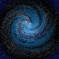 Image of galaxies, nebulae, cosmos, and effect tunnel spiral galaxy