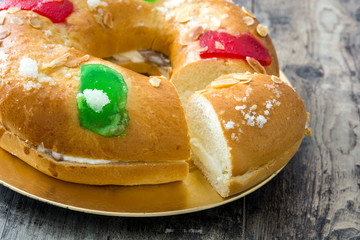 Spanish typical epiphany cake 