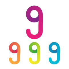 Letter G vector unusual bold rounded font. Gradient