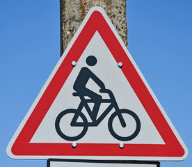 Bicycle traffic road sign © majorosl66