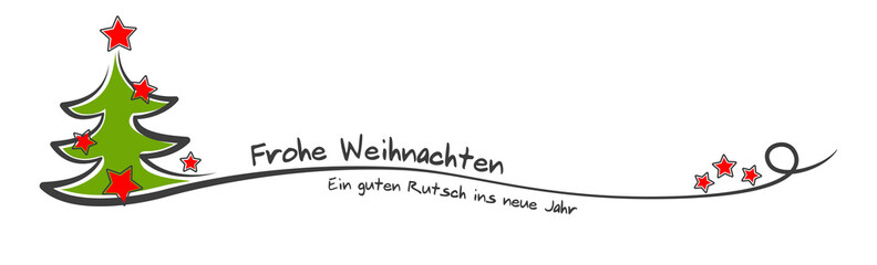 Christmas Tree red Stars Frohe Weihnachten