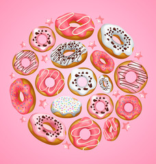 Doughnut Elements : Vector Illustration 
