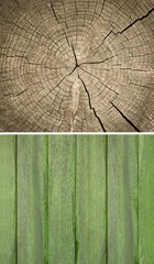 Fototapeta premium Wood texture. Lining boards wall. Wooden background. pattern. Showing growth rings. set