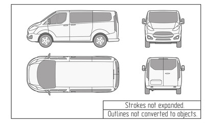 car van drawing outlines not converted to objects - 130214356
