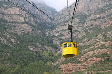 Teleférico a Santa María de Montserrat, Barcelona, España