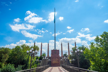 View over Shymkent Independence park, Kazakhstan