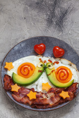 Snails breakfast for Valentine day