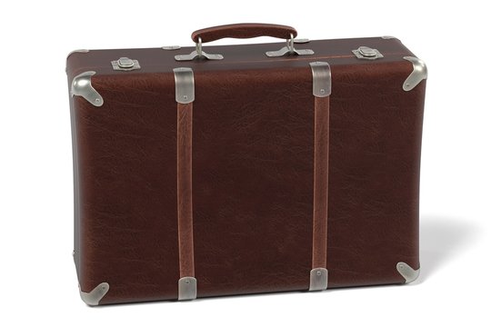 realistic 3d render of suitcase