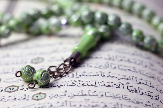 Quran and Tasbih (prayer beads), Haute-Savoie, France