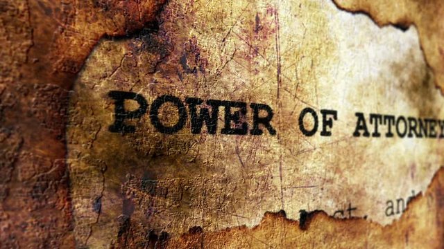 Power of attorney grunge concept