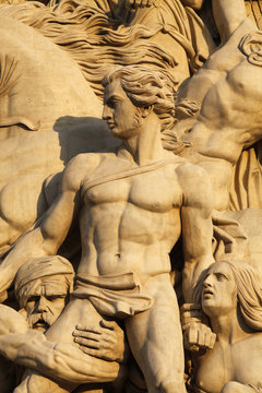 The Resistance by Antoine Etex, dating from 1814, sculpture on the Arc de Triomphe, Paris, France