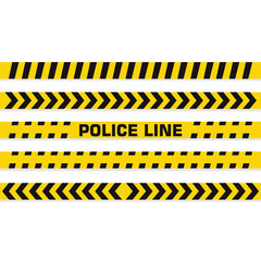 Police line and danger tape. Caution tape
