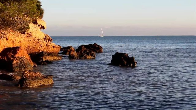 Playa dels Capellans en l'Ampolla, Catalu&ntilde;a (Espa&ntilde;a)