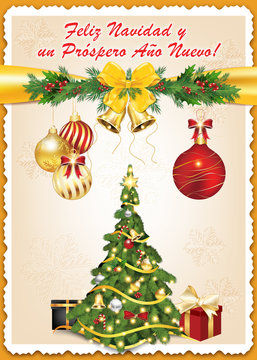 Feliz Navidad y Feliz Año Nuevo - Tarjeta electrónica que se puede enviar en varias ocasiones: para la Nochebuena, como tarjeta de Navidad o para la celebración del Año Nuevo