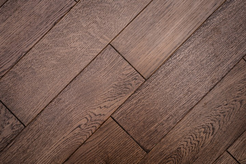 Obraz premium Texture of fine dark brown parquet