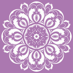 Oriental pattern with arabesques and floral elements, classic or
