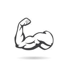 Muscle icon with shadow