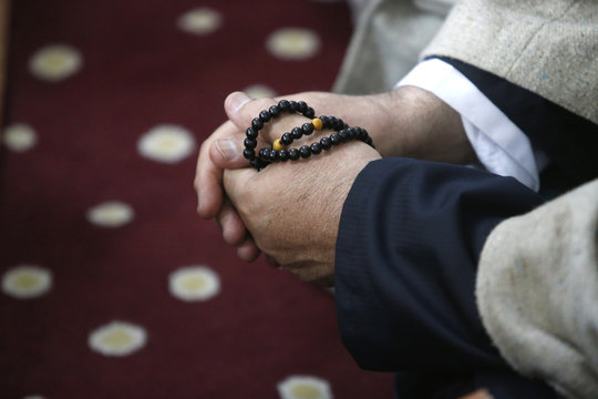 Cheikh Mustapha's prayer beads, Urs of Mawlana Cheikh Muhammad Nazim Adil al-Haqqani in Selimye mosque in Nicosia, Cyprus