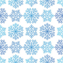 Seamless pattern with snowflakes 