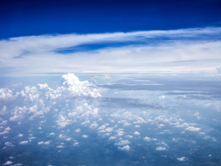 Ariel view of clouds and sky