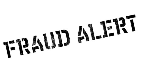 Fraud alert rubber stamp. Grunge design with dust scratches. Effects can be easily removed for a clean, crisp look. Color is easily changed.