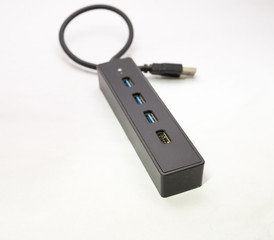 it accessories, USB hub on white background