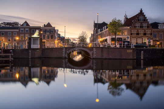 The port area of Haarlem,  North Holland, Netherlands