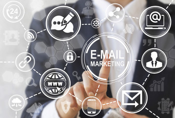 Digital email marketing, campaign, newsletter and subscription concept. Business mail communication...