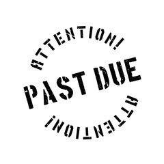 Past due rubber stamp. Grunge design with dust scratches. Effects can be easily removed for a clean, crisp look. Color is easily changed.