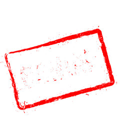 Bonus red rubber stamp isolated on white background. Grunge rectangular seal with text, ink texture and splatter and blots, vector illustration.