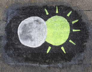 Mond und Sonne, Symbol für Nacht und Tag