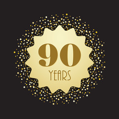 90 YEARS VECTOR ICON