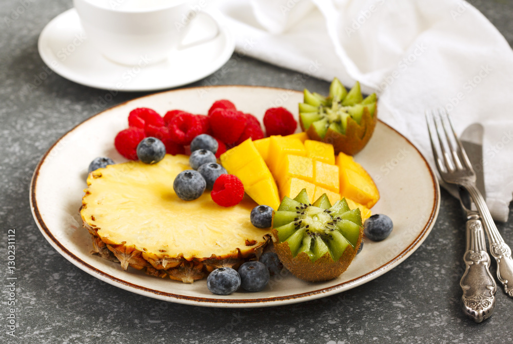 Wall mural Fresh fruits. Healthy eating.