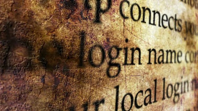 Login grunge concept