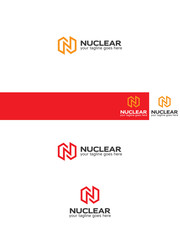 logo with the letter n stylized as lightning, energy and electricity logotype