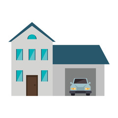 cartoon family house exterior concept vector illustration eps 10