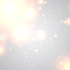 Vector christmas abstract bokeh background. Festive defocused lights