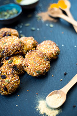 Paleo Vegan Cookies, Vertical Close Up View