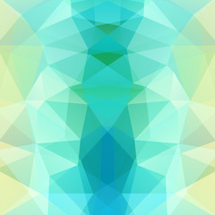 Fototapeta na wymiar Background made of triangles. Square composition with geometric shapes. Eps 10 Green, yellow, blue colors.