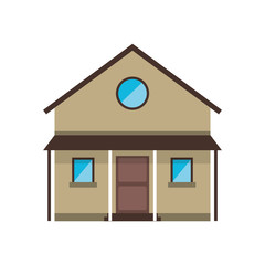 cartoon familiy house countryside vector illustration eps 10