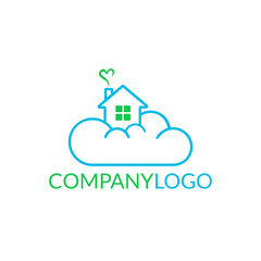 Logo dla firmy - architektura, biuro nieruchomości, wystrój wnętrz - dom na chmurce